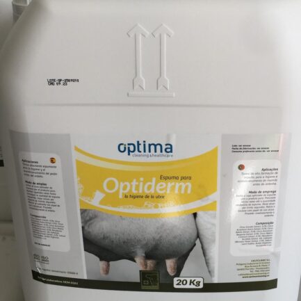 Espuma higienizante pre-ordeño Optima Optiderm en garrafa de 20 kg certificado ecológico - IGORMA Canarias