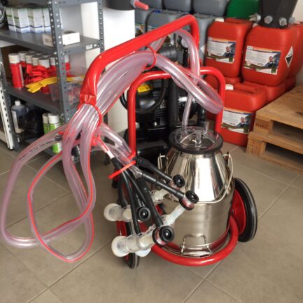 Carro de ordeño de 30 litros con cántara de acero inoxidable y bomba de 200 l/min - IGORMA Canarias